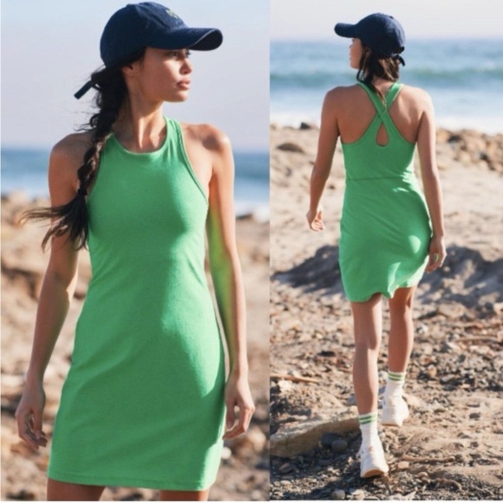 EUC Beyond Yoga Green Under Lock and Key Mini Dress